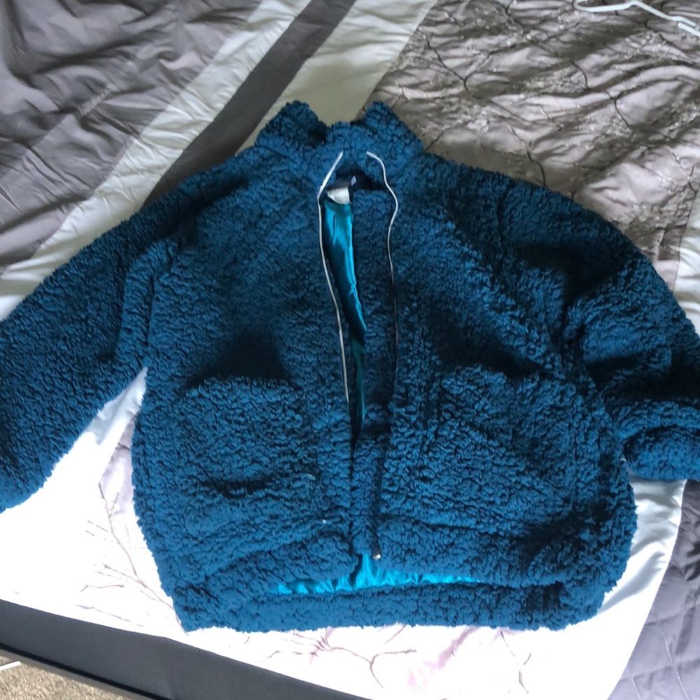 Earthbound Trading Co Teal Fleece Jacket
